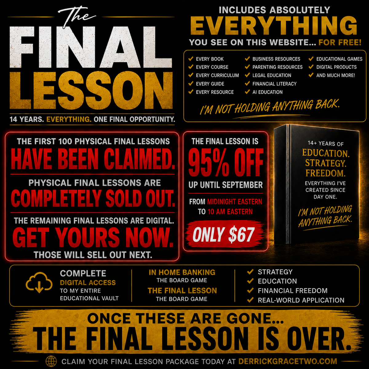 The Final Lesson - 42 FREE Packages Left